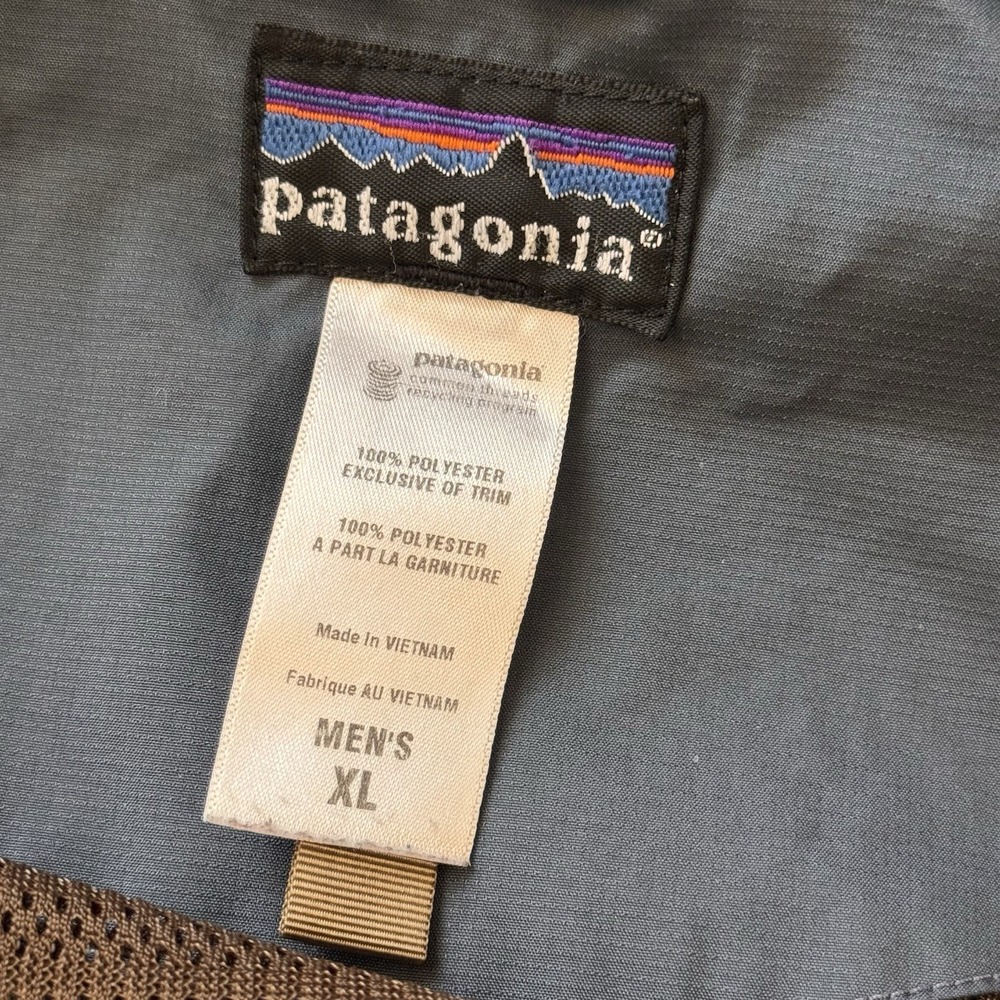 Patagonia Men's XL Olive Green Hooded H2No Rain Jacket Waterproof Hiking Shell - Picture 7 of 9